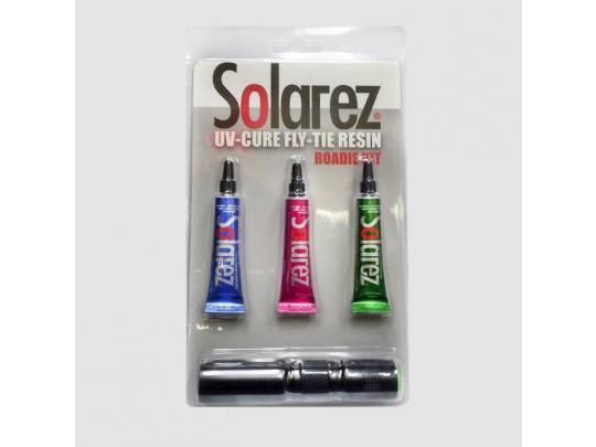 Solarez Fly-Tie UV Resin Roadie Kit 3pk (with UVA Lamp)